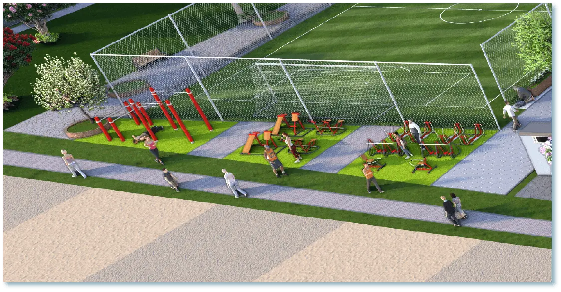 Imagen de Gimnasio al aire libre en el Condominio Apolo