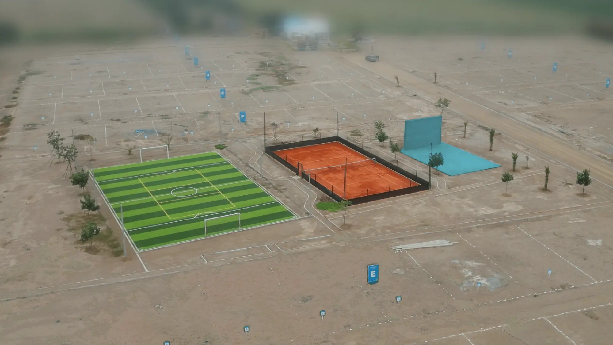 Imagen de avance de Canchas Deportivas en el Condominio Apolo